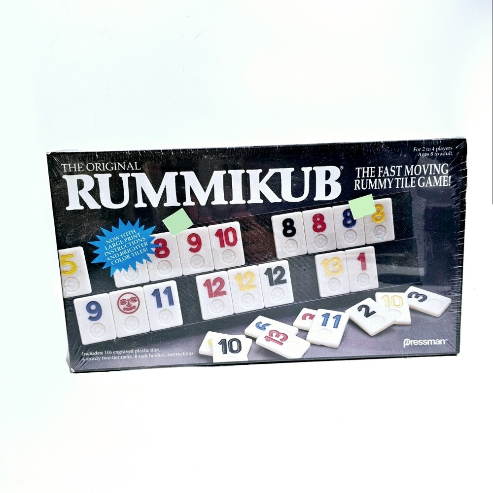 THE ORIGINAL RUMMIKUB THE FAST MOVING RUMMY TILE GAME PRESSMAN SEALED!!